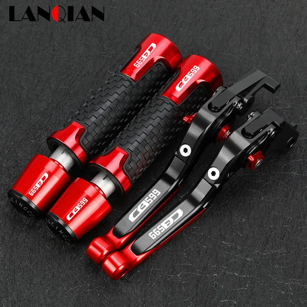 

Motorcycle For HONDA CB599 2007- 2013 Motorcycle Extendable Brake Clutch Levers Handlebar Handle Grips Ends Slider Accessories