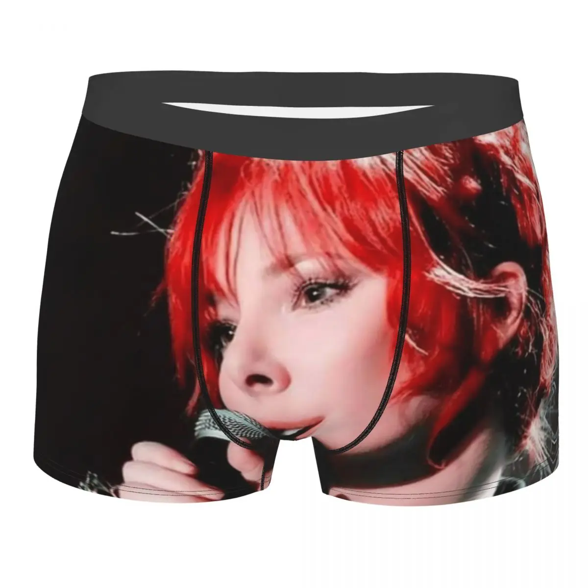 Beautiful Mylene Farmer Boxer Shorts For Men 3D Printed French Singer Underwear Panties Briefs Breathable Underpants