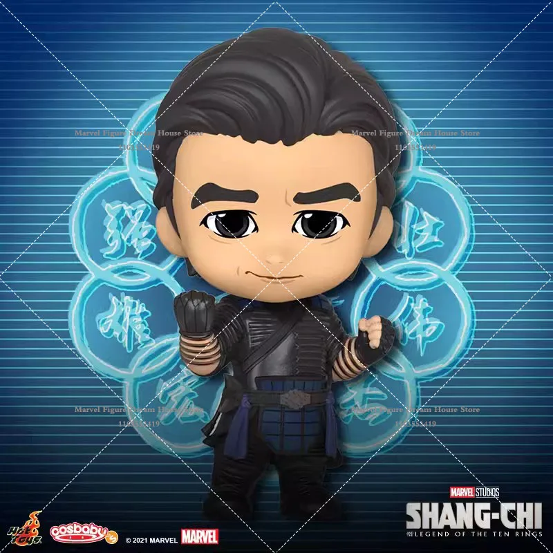 Original Hot Toys COSBABY(S) Mini Collectible Version Marvel Super Hero Shang-Chi Xu Villain Wenwu 9-10.5cm Action Figure