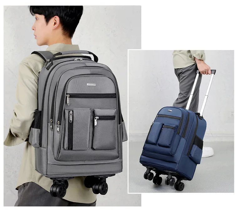 Business-Rucksack für den Außenhandel, Großer Multifunktionaler Doppel-Rucksack, Studentenrucksack, Leichtgewichtig – Detail 19