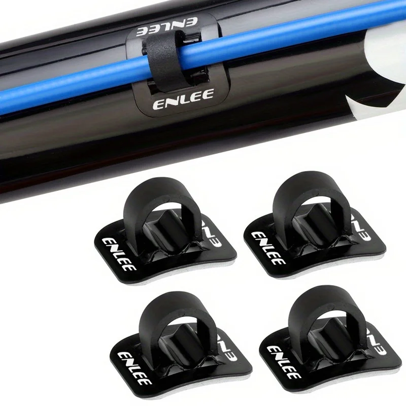 4pcs Aluminum Bike Oil Tube Fixed Clamp Conversion Trap Adapter Bicycle Shifter Brake Cable Set Frame U Buckle Tube Clip Guide