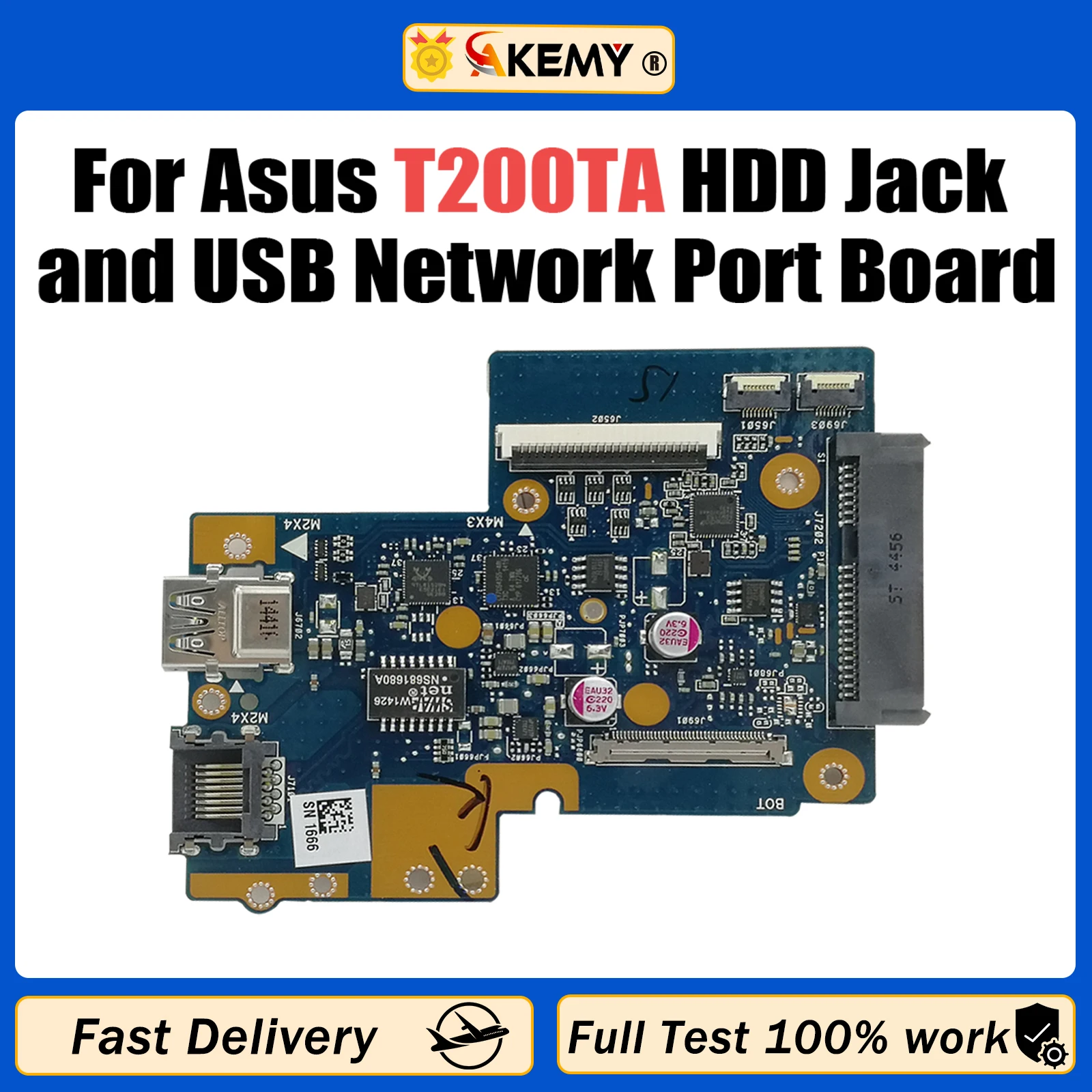 

T200TA_DOCKING board REV2.0 For ASUS T200TA HDD Jack Board and USB network port 60NB0610-DK1030 WORKS