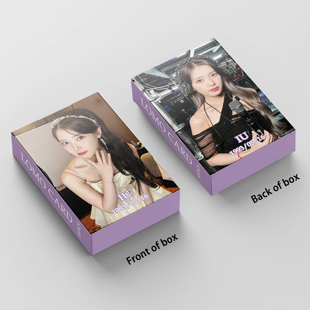 55PCS/  Kpop IU The Golden Hour lomo card HD Photo fan collection lilac Lee Ji Eun idol card album gift