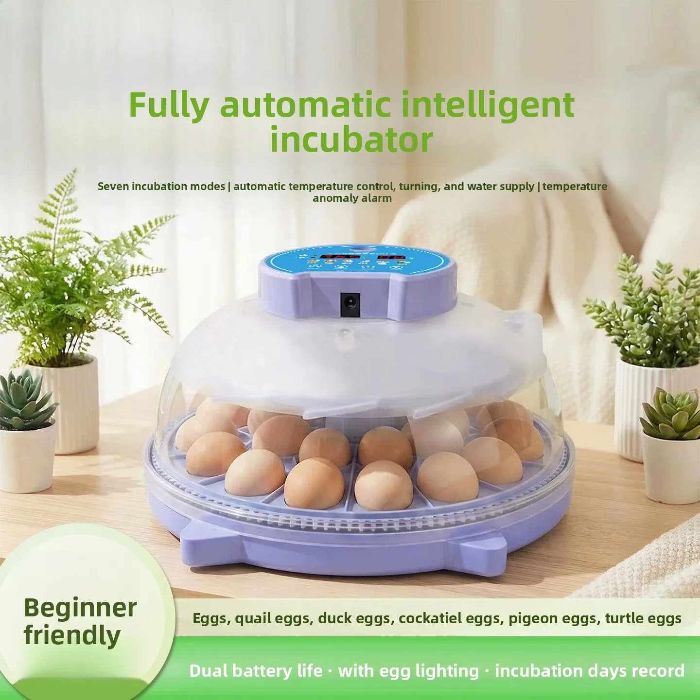Incubator Small Household Egg Incubator Automatic Smart Chicken Rutin Chicken Parrot Bird Duck Goose Turtle Incubator