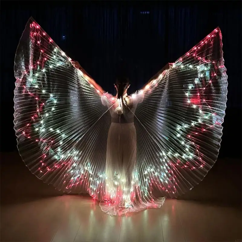 LED Light Up Belly Dance Cloak Wing With 360 Degree Glowing Effect For Carnivals Party Stage Performances And Cosplay Event A2UB