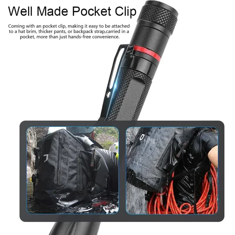 1/3PCS LED Flashlight Zoomable 3 Modes Super Bright Mini Flashlights Small Handheld Pocket Emergency Light Portable Torch