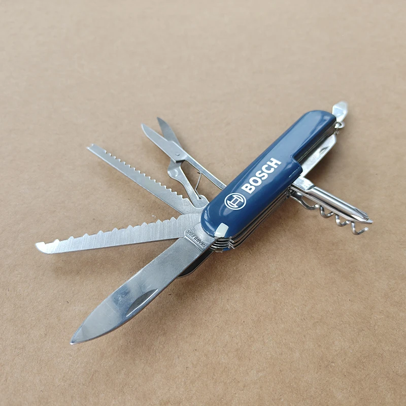 Bosch Foldable Pocket Multi-Tool All-in-One Stainless Steel EDC Utility Knife for Camping Hiking & Everyday Carry 1619Z003W5