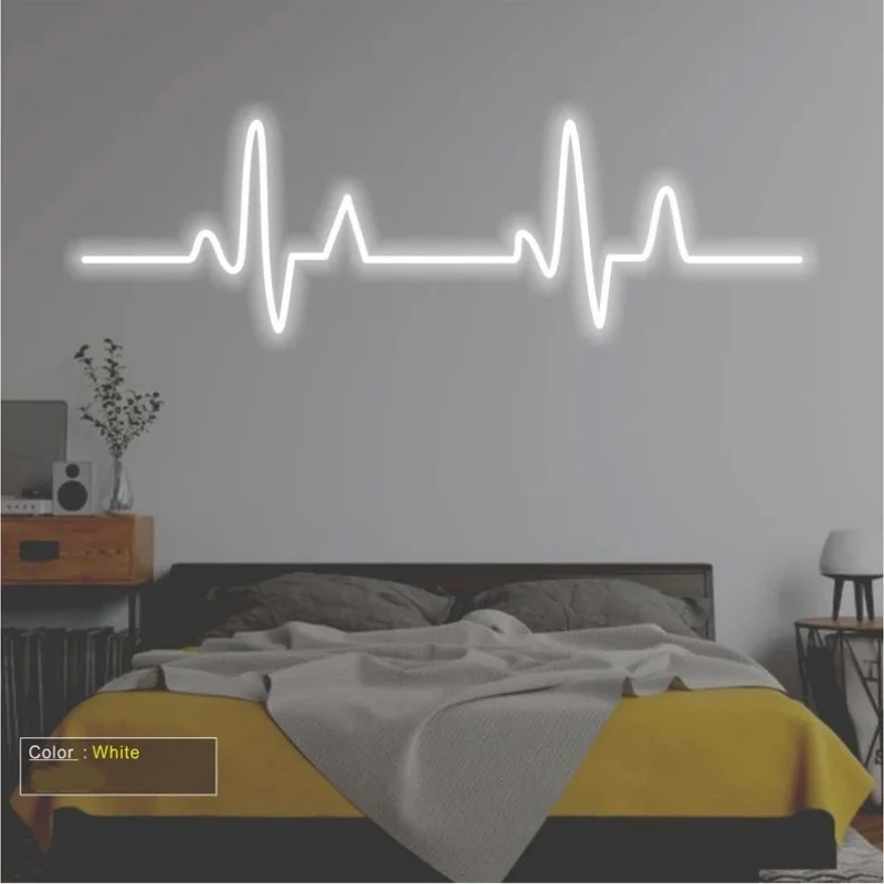 Heartbeat Neon Sign Gaming Room Bedroom Decor Wall Hanging USB Neon Lights Home Party Bar Club Art Decor Personalized Gifts