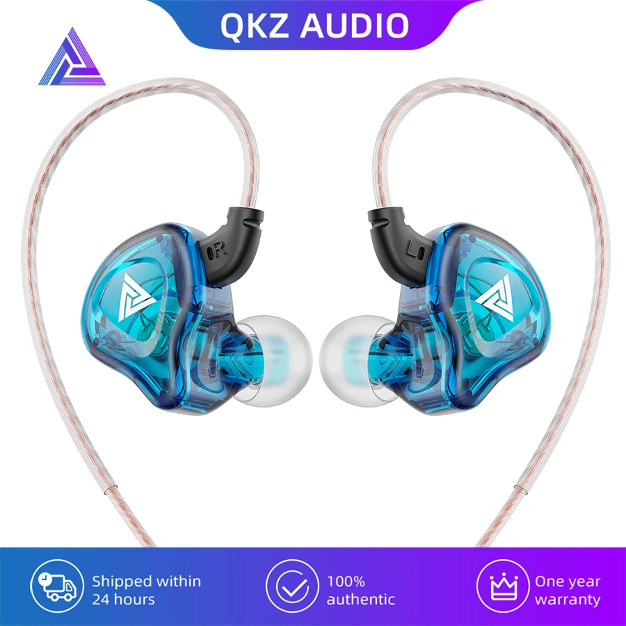 Original QKZ AK8 HiFi Earphone Bass Stereo Wired Headphones in-Ear Earbuds Sport Running Music Headset with Microphone