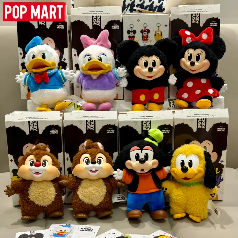 Heißer Verkauf POP MART Mickey Family Serie Blind Box Niedlicher Schlüsselanhänger Spielzeug Süße Überraschungsbox Puppe Cartoon Dekoration Spielzeug Geschenke