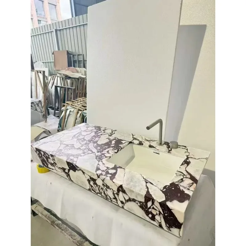 Caracatta Violet Marble Slabs Modern Polished Large Format for Interior Walls Floors Countertops Natural Stone Tiles