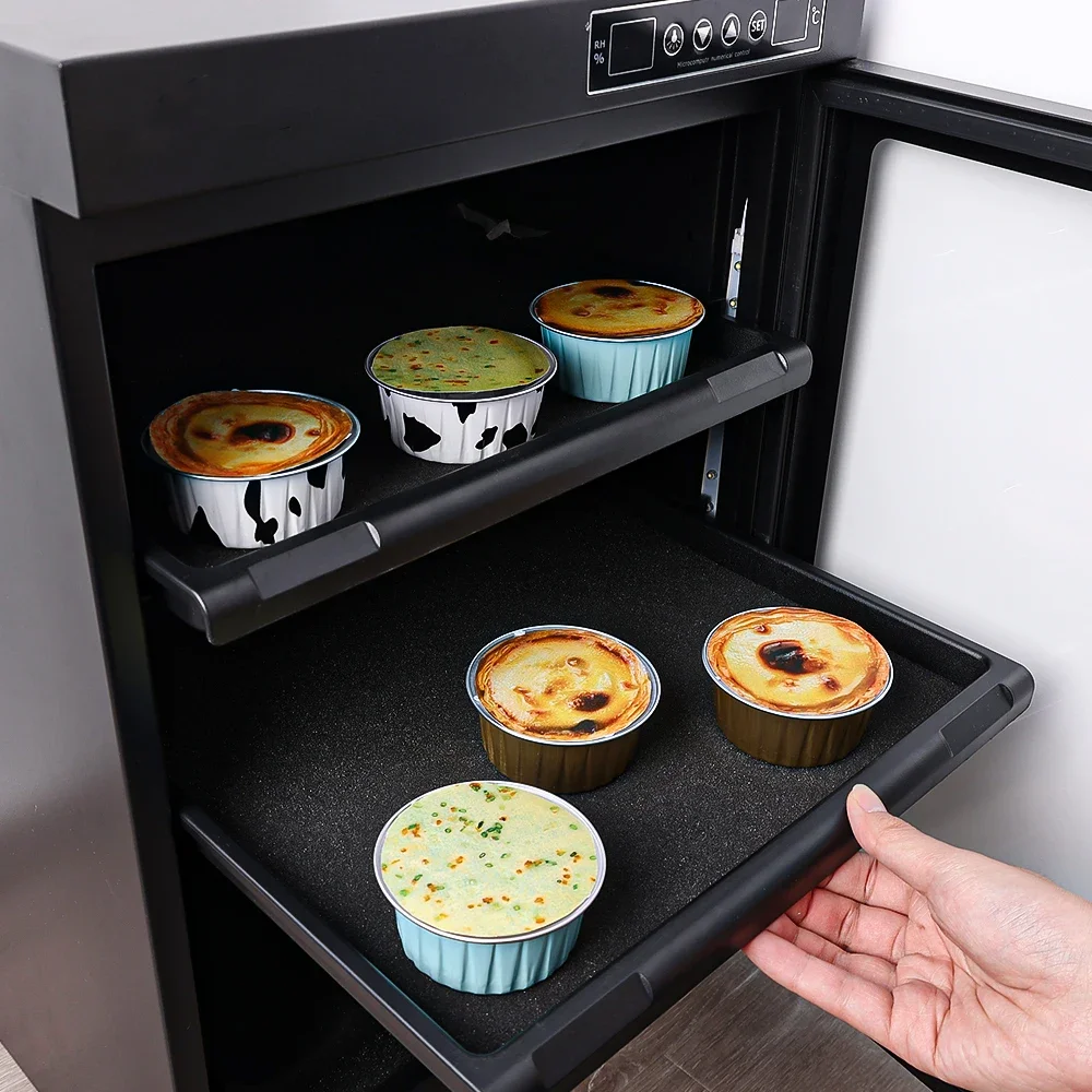 10Pcs Aluminum Foil Tin Cups Reusable Aluminum Foil Tin Pudding Cup Cake Mold Wedding Cupcake Wrapper Kitchen Baking Accessories
