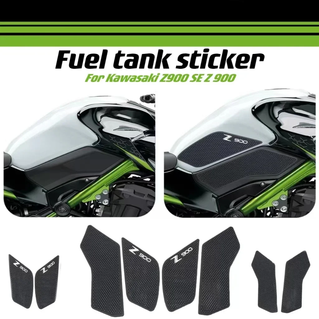 

Для Kawasaki Z900 SE Z 900 Z900SE 2017-2023 Накладка на топливный бак Водонепроницаемая и противоскользящая резиновая защитная наклейка Газовая наколенница