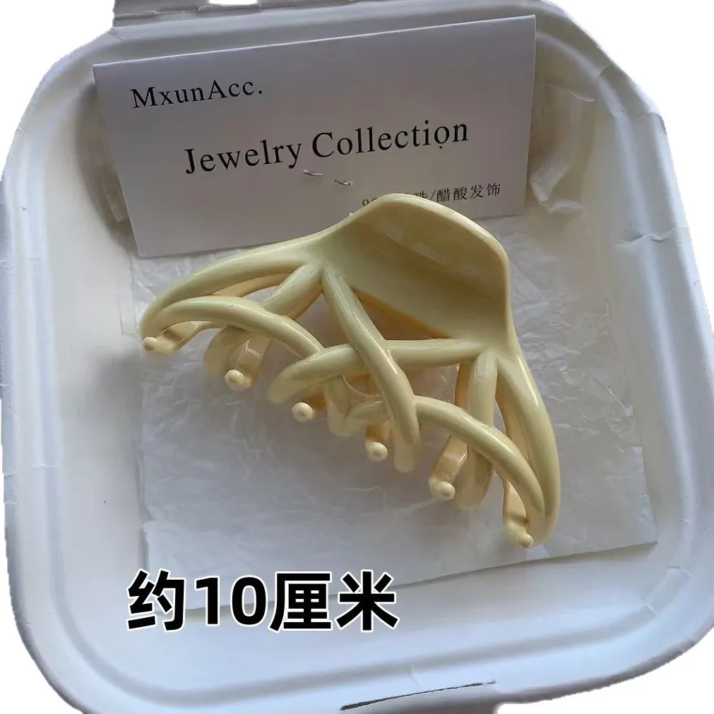 2 قطعة البولكا الكورية نقطة قوس هندسية مثلث الملتوية مشبك شعر كليب المرأة ذيل حصان كبير حامل القرش المشبك إكسسوارات الشعر #5