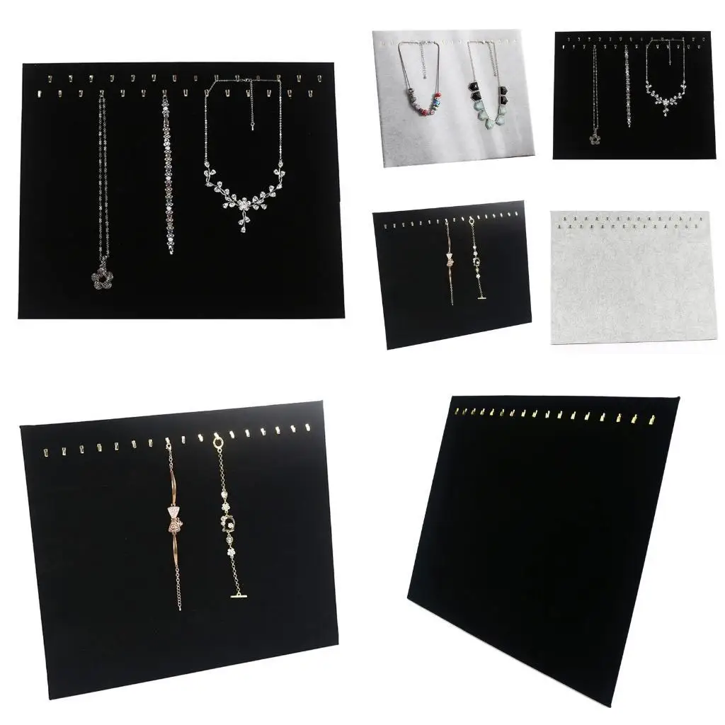 

J78F Подставка для цепочки ожерелья для серого, черного бархата, держатель для ожерелья, подставка для Cha