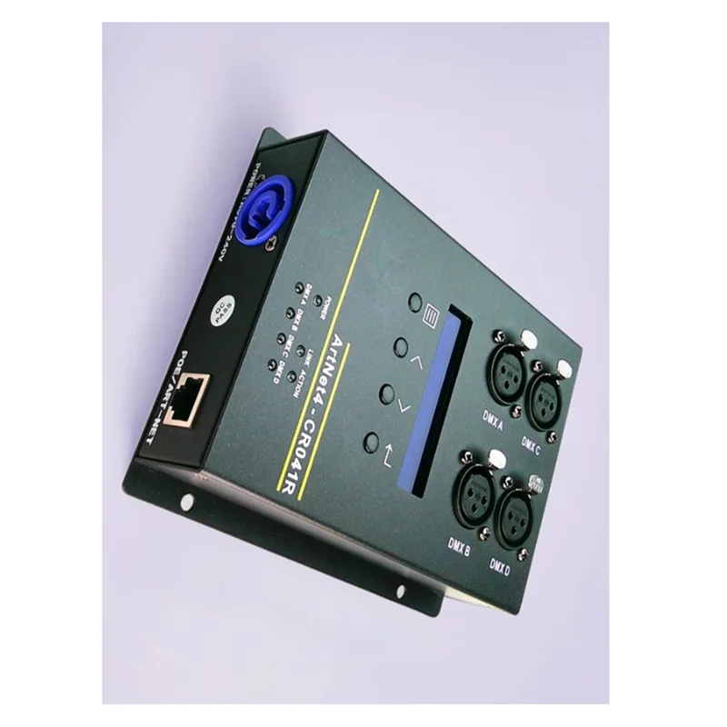 A92Z 4 출력 3Pin DMX512 인터페이스 네트워크 변환기 확장 무대 DMX 이더넷 조명 컨트롤러 인터페이스 US 플러그