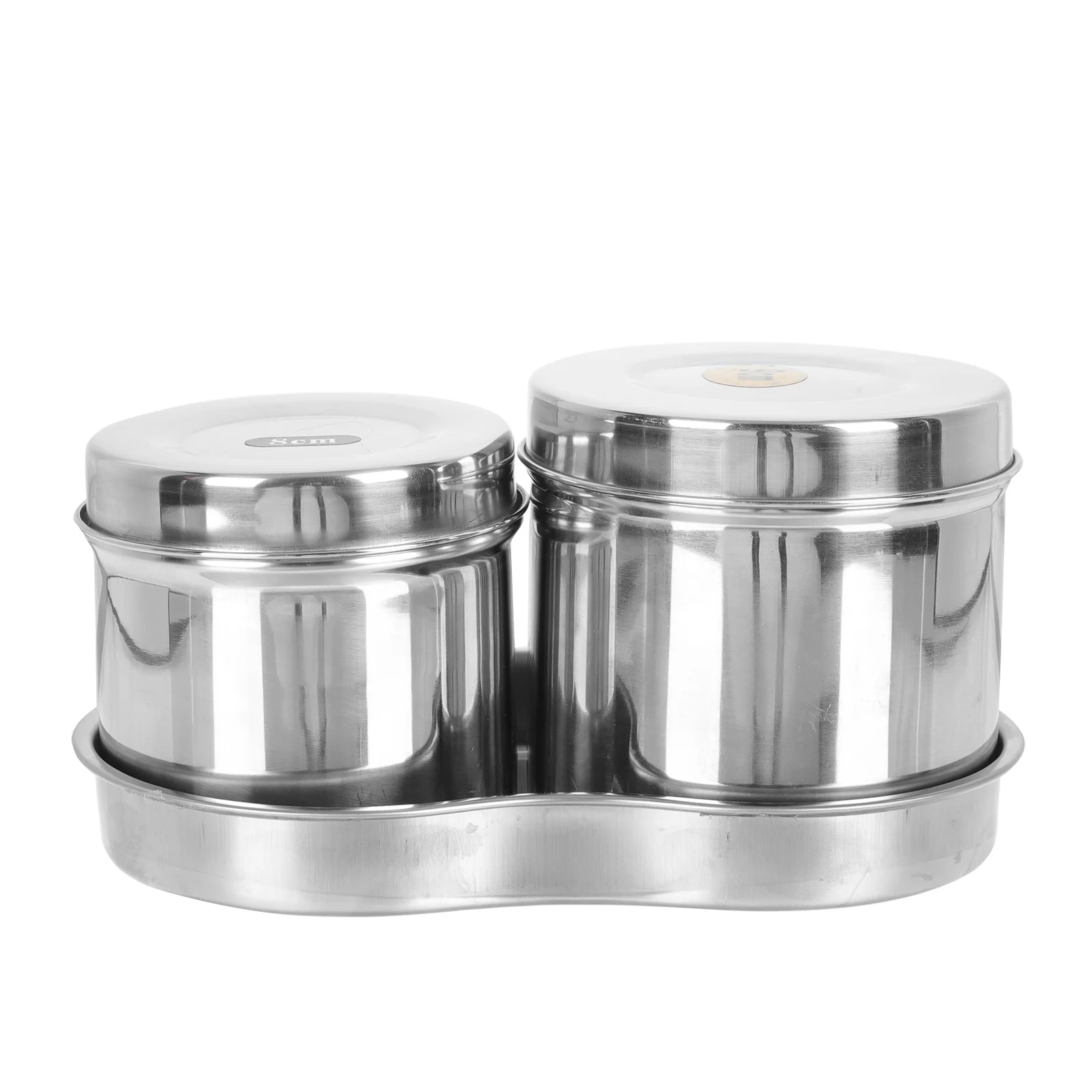 1 Set of Multi-function Unguent Storage Cylinders Medical Storage Plate Stainless Steel Container Medical Tank