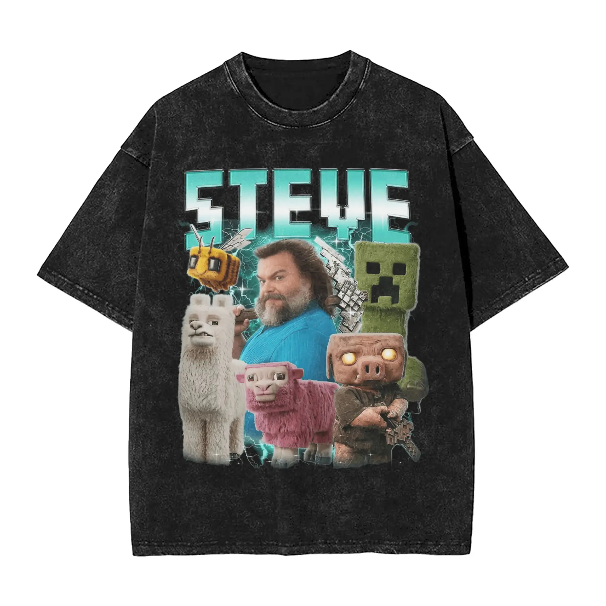 

Chicken Jockey T Shirt Beach STEVE Streetwear T-Shirts Casual Trendy Cool Tee Shirt For Men Short-Sleeve Custom DIY Tops