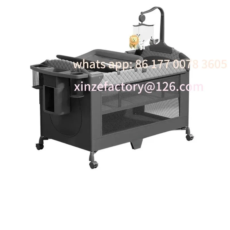 

Customizable Multi Functional Baby Crib,folding and Splicing Bed,baby Products,rocking Bed,baby Crib with Diaper Table