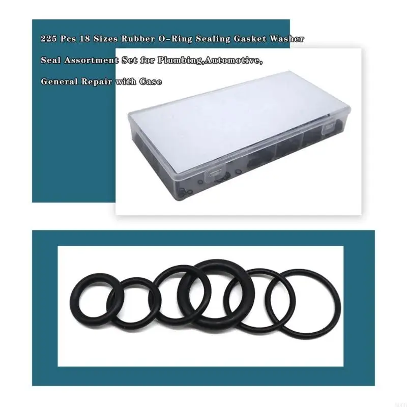 M6CB -резиновый герметичный уплотнение уплотнения o Rings Стиральная уплотнение для ремонта морской сантехники 225 шт.