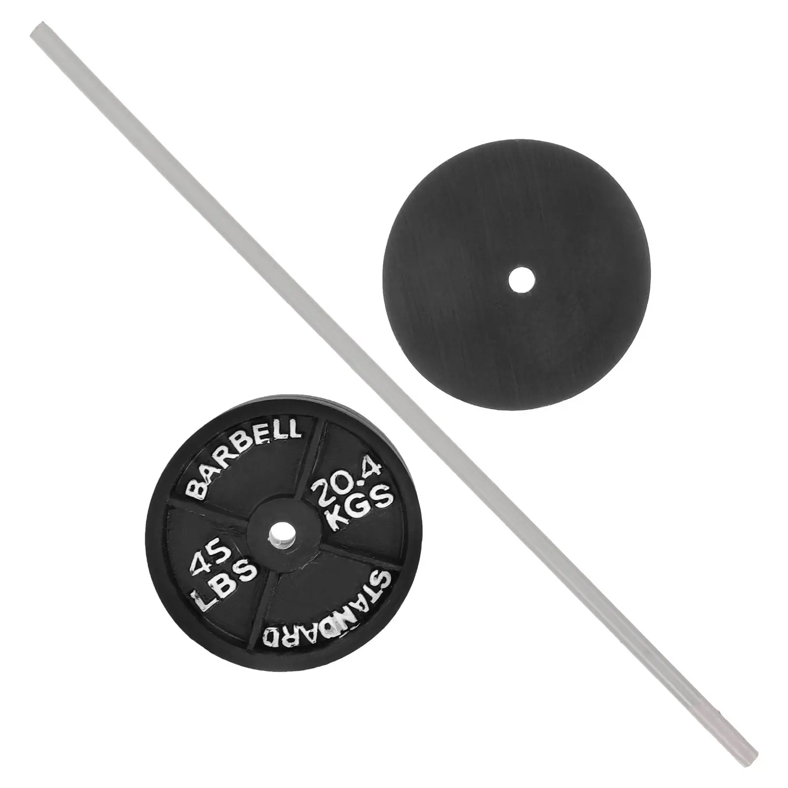 

Miniature Barbell Mini Fitness Compact Size Ornament for Dollhouse Mini Sports Barbell Decorative Accessory House Decor