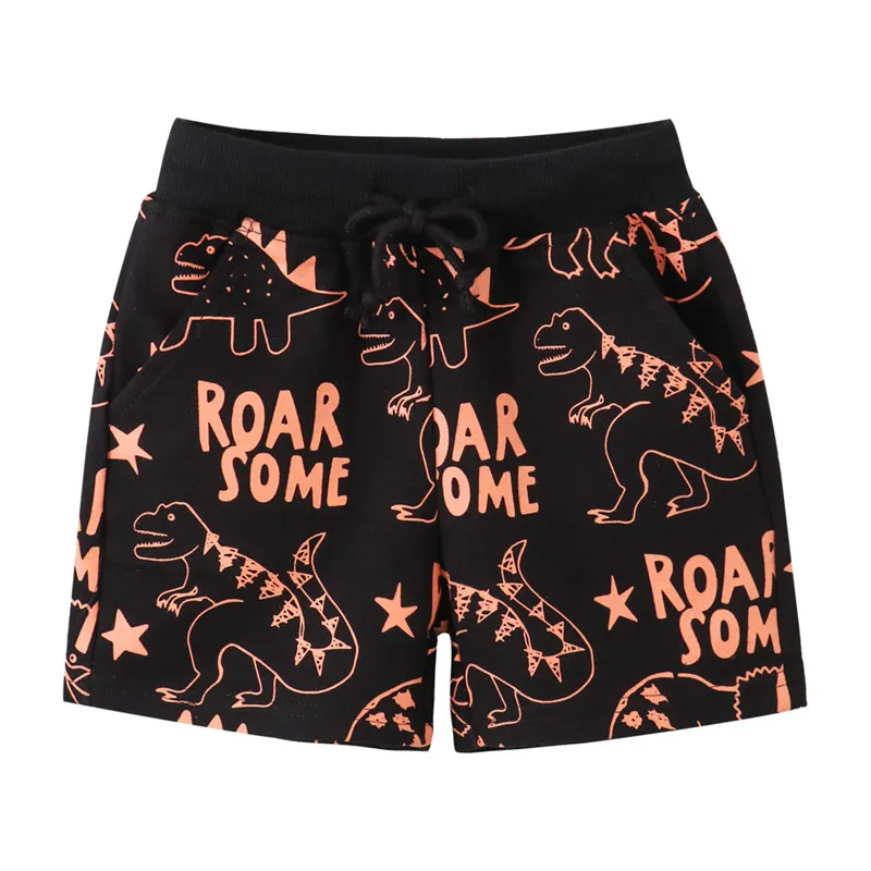 Jumping Meters 2-7T Summer Boys Shorts Dinosaurs Print Drawstring Baby Boys Girls Short Pants Animals  Children\'s Kids Trousers