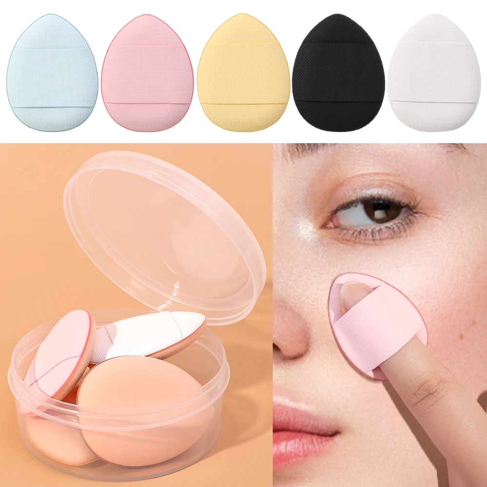 5/10/15 Pcs Mini Finger Powder Puff Foundation Detail Makeup Sponge Puff Face Concealer Cream Cosmetics Accessories Makeup Tools