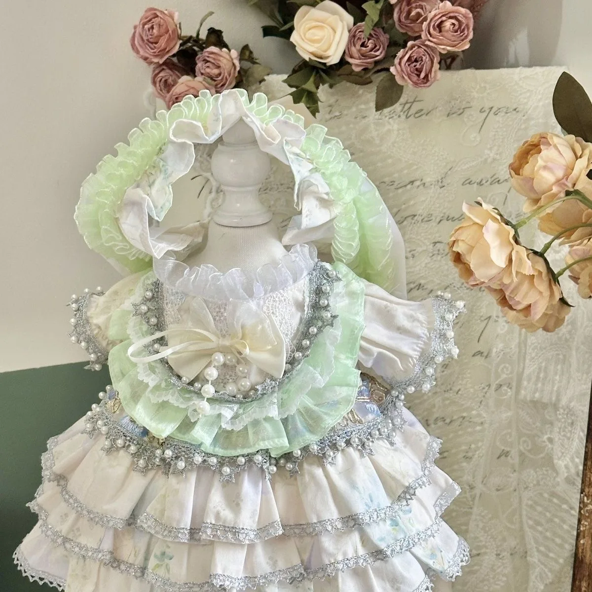 

10cm 15cm 20cm 40cm cotton doll clothes, cool style with silver diamonds 50-55cm reborn doll dress with free shipping