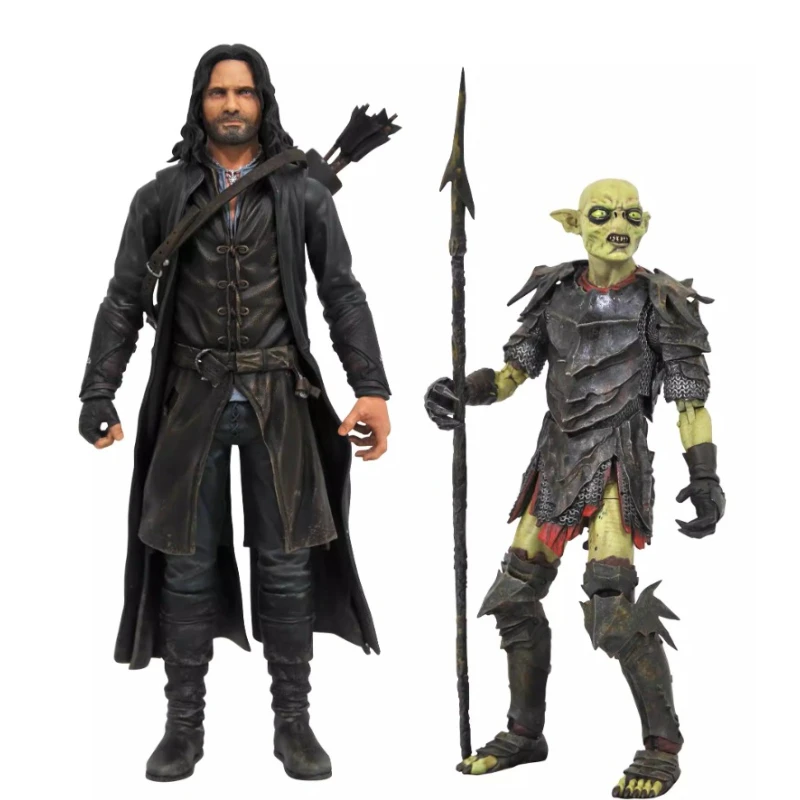 

In Stock Original DST Diamond Lord of The Rings Series 3 Aragorn Orcs Moving Doll Great Gift From A Collector