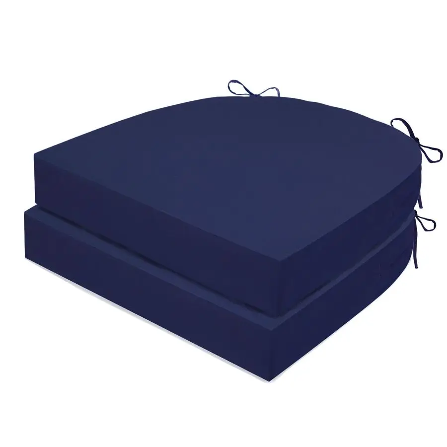 

Комплект из 2 подушек для стульев, водонепроницаемые подушки для сидений из пенополиуретана с завязками для садовых диванов и обеденной мебели, сохранение цвета на 3 года