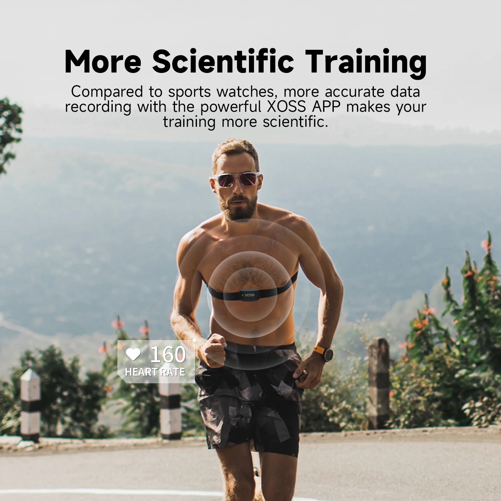 XOSS X2 Chest Strap Heart Rate Sensor Monitor VORTEX ANT+ Wireless Health Fitness Smart Bicycle Bike Speed and Cadence Sensor