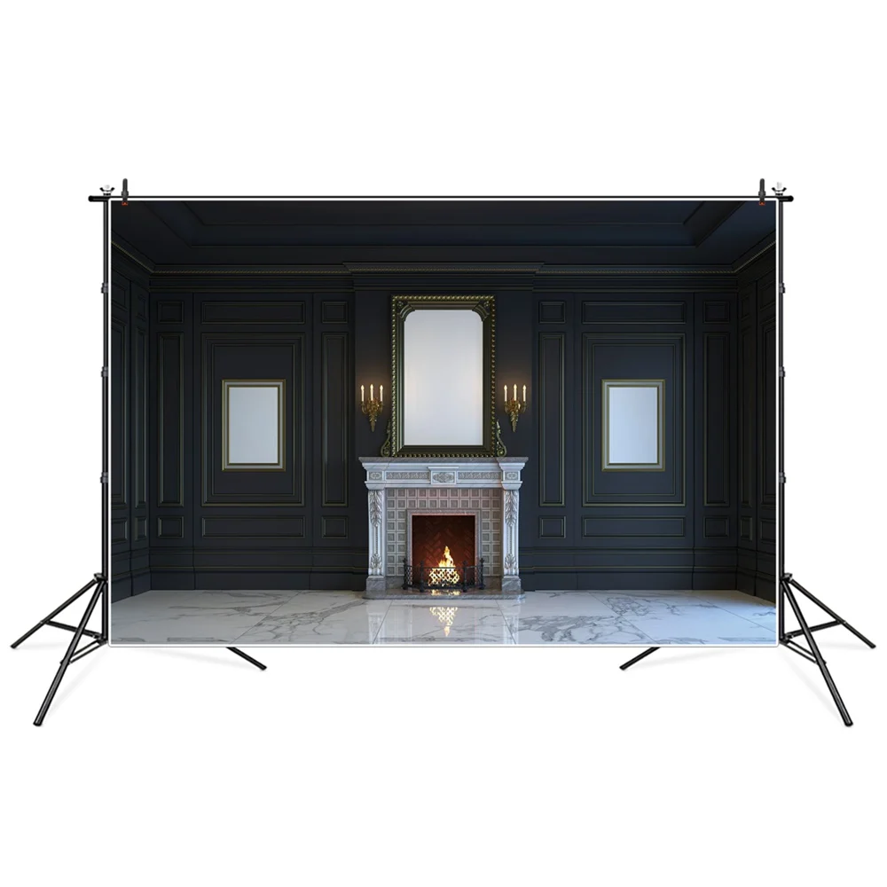 Vintage Room Fireplace Wall Interior Backdrops Photography Decoration Marble Floor Personalized Baby Photocall Photo Backgrounds