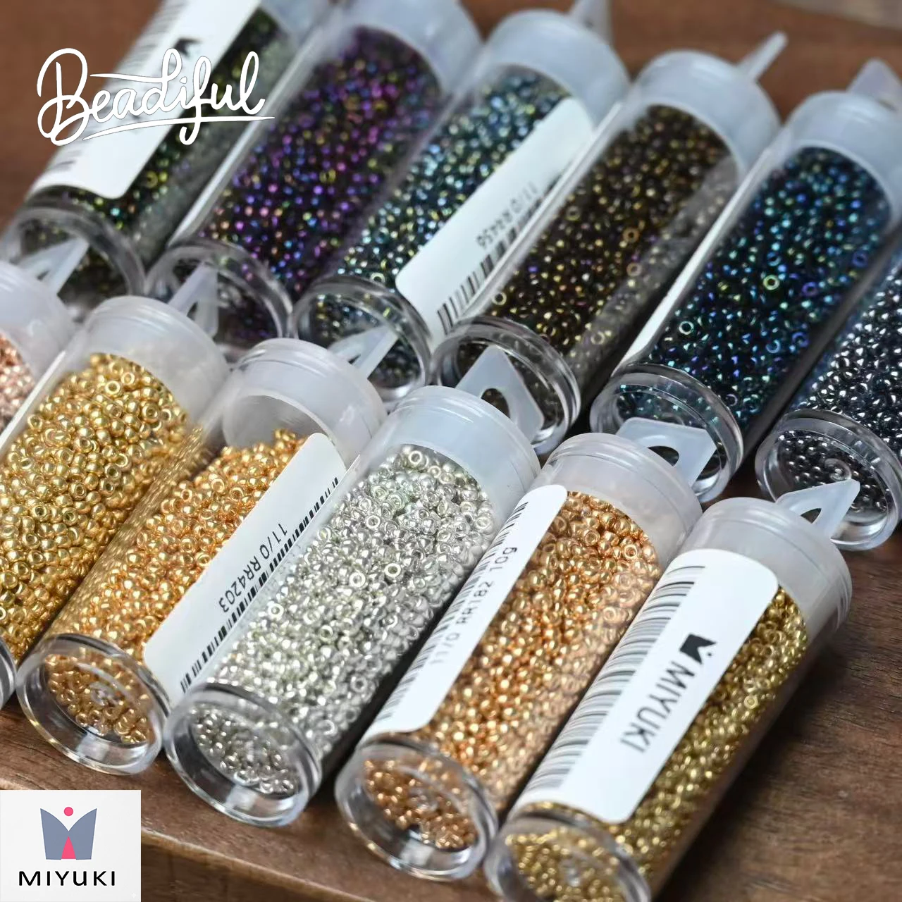 

MIYUKI RR 11/0 Metallic Seed Beads 10g ~1000pcs – Japan Galvanized Finish Beads Jewelry DIY Craft