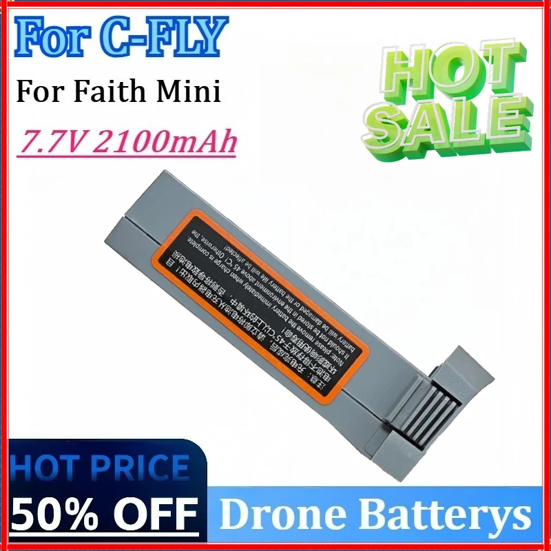 

New 7.7V 2100mAh High Quality Drone Battery 26min Flight Time for C-FLY Faith Mini Accessories Parts Rechargeable Battery