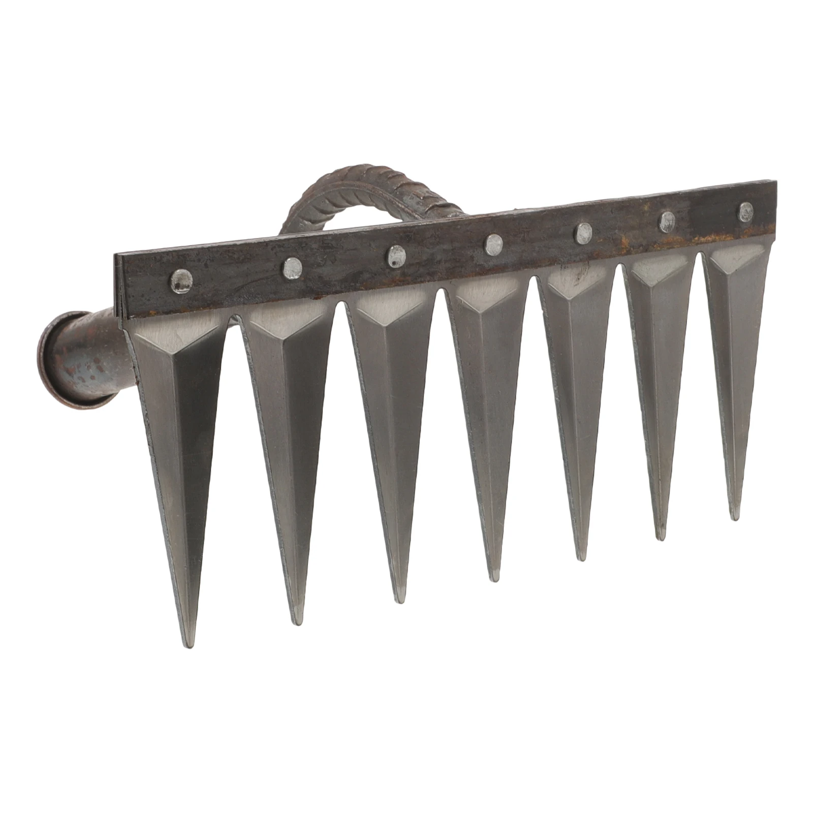 

Small Steel Garden Rake Hand Tool Lightweight Portable Anti Slip Handle Suitable for Weeding Digging Soil Loosening