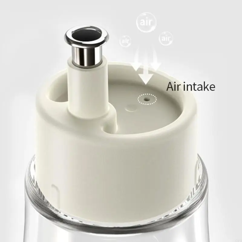 Durable Glass Oil Bottle with Controlled Pourer for Healthy Cooking X3UC