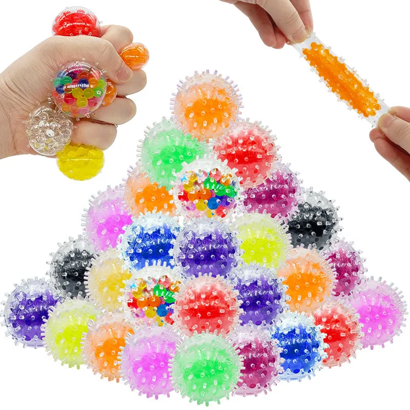 24Pcs Squeeze 3.5cm Ball Grape Ball Stress Relief Squeeze Sensory Toys For Kids  Party Favors Goodie Bag Filler Classroom Prizes