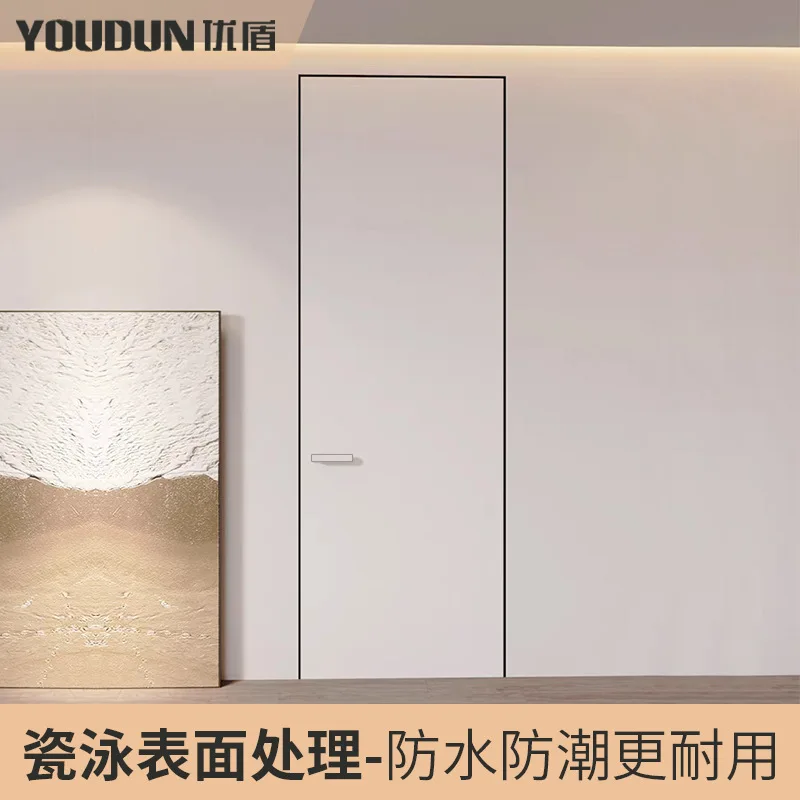 Invisible Minimalist frameless Hidden frame aluminum wooden Secret inner Bedroom