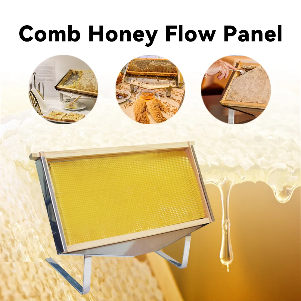 

Restaurant Stainless Steel Honey comb Panel Comb Honey Flow Panel Household Honey Flow Jar Flow Honey Shelf