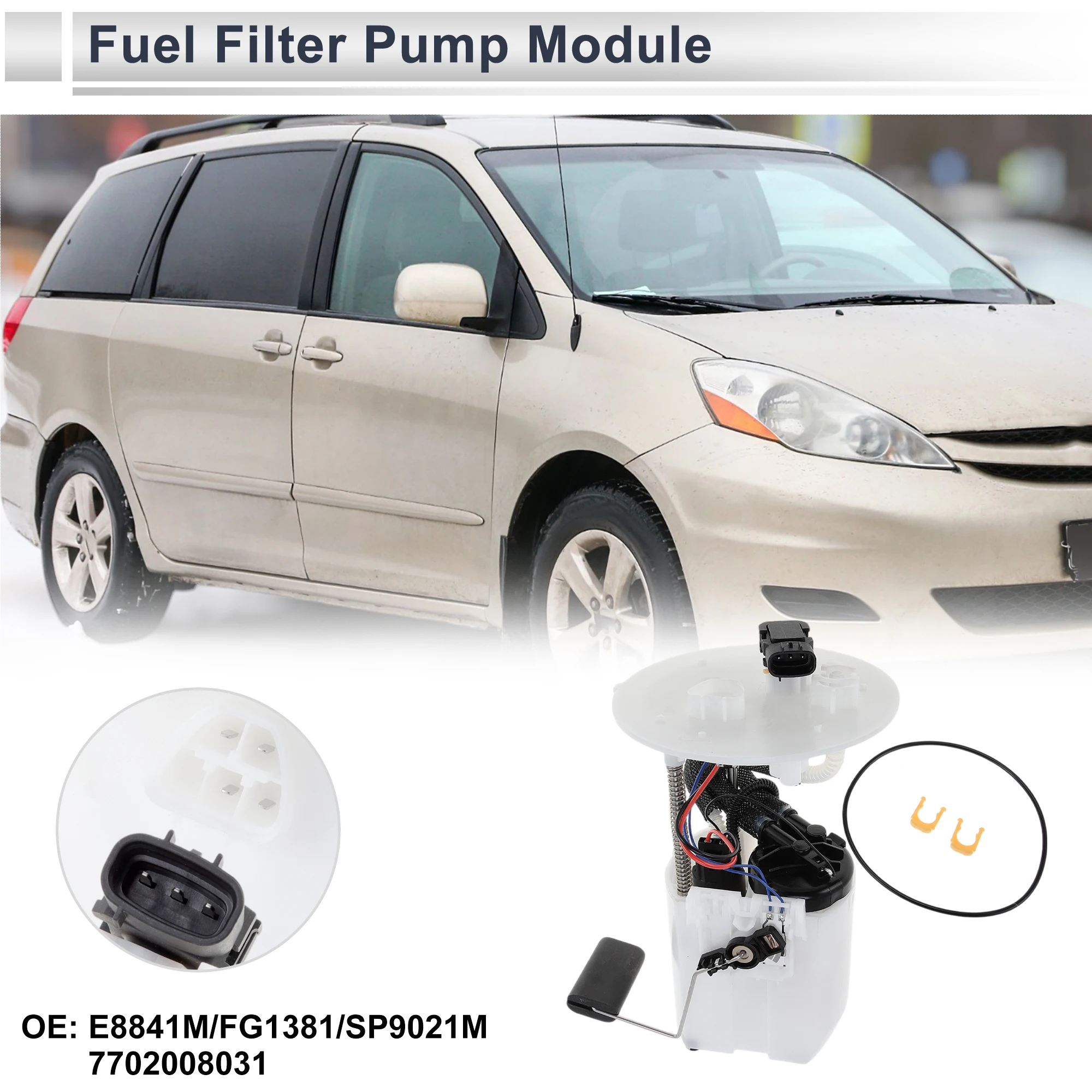 X Rakitan Pompa Bahan Bakar Autohaux untuk Toyota Sienna 2004-2006 CE V6 3.3L Bensin 3MZFE Mini Cargo Van No.77020-08031