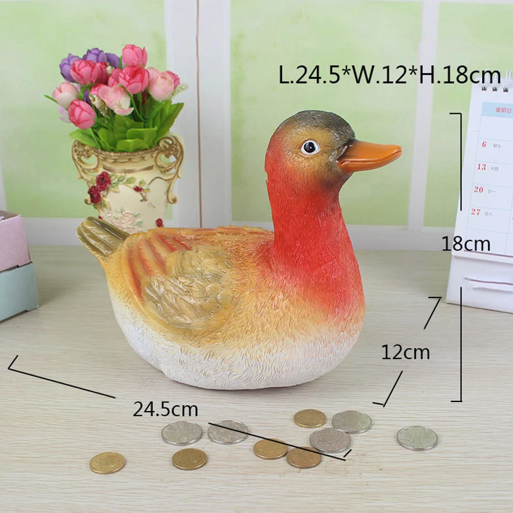 

Adorable Piggy Bank Resin Simultaed Shape Birthday Gift Creative Money Box Home Ornament Desktop Decoration (Red)