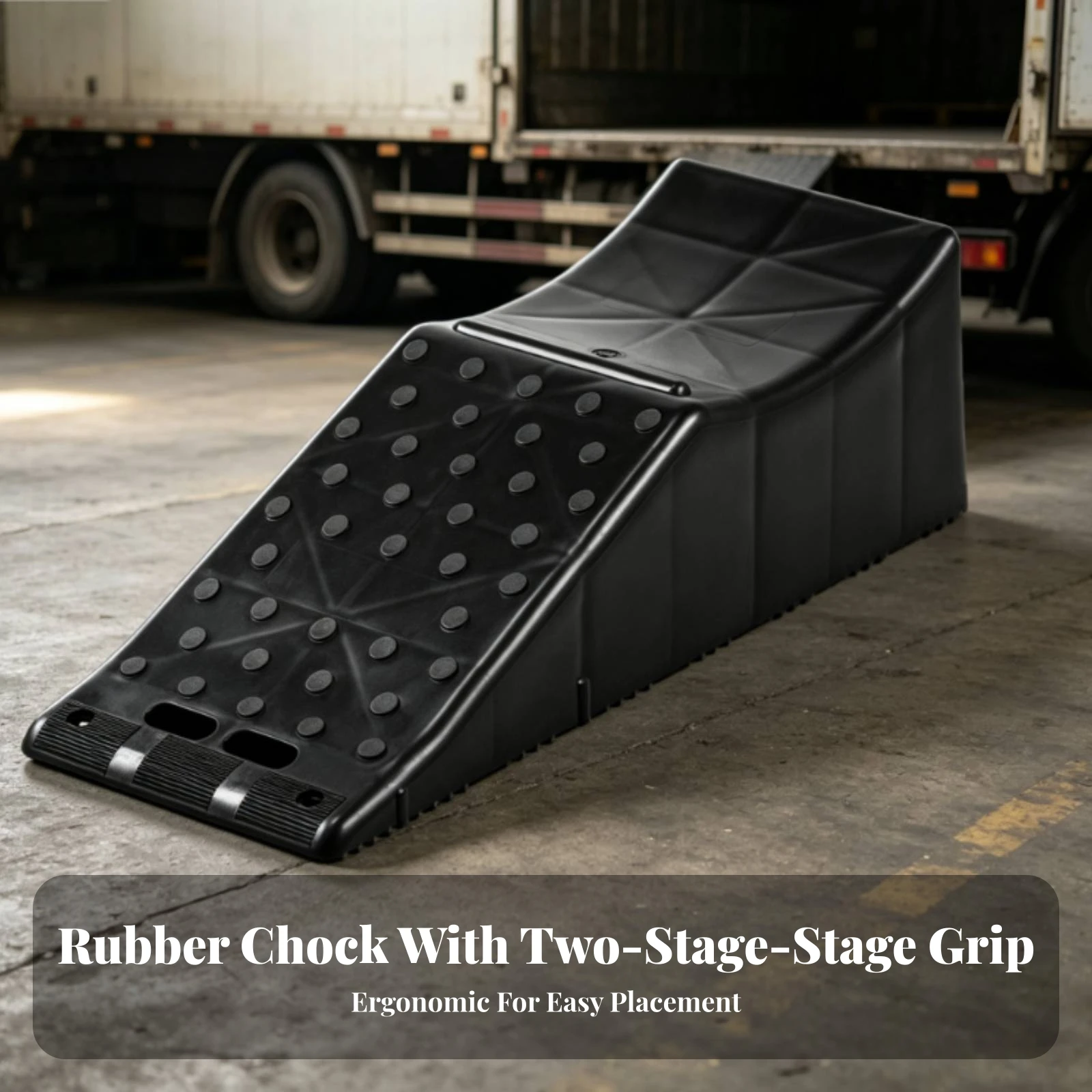 Automotive Wheel Chock Rugged Triangular Wedge Wheel Chock Triangular Tire Block Portable Vehicle Accessory Compact for Slopes