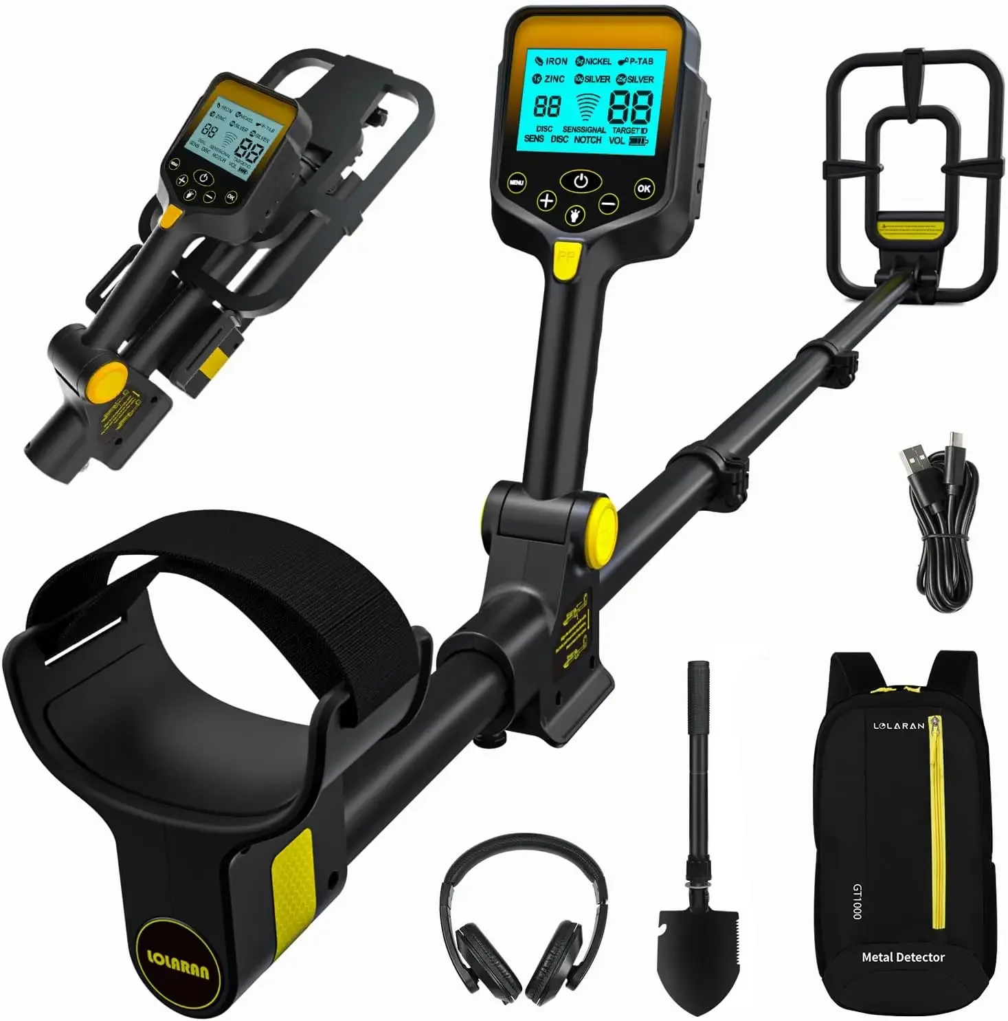 

Metal Detector for Adults Professional, Rechargeable Lithium Battery Powered,