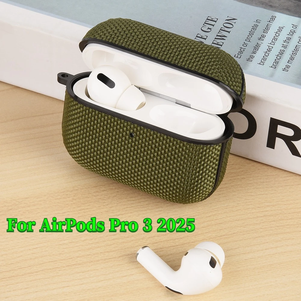 جديد لـ AirPods Pro 3 2025 حافظة من البلاستيك النايلون غطاء سماعة الرأس لأجهزة AirPods Pro 3 3rd Pro3 USB C Gen حافظة من البولي يوريثان مقاومة للماء