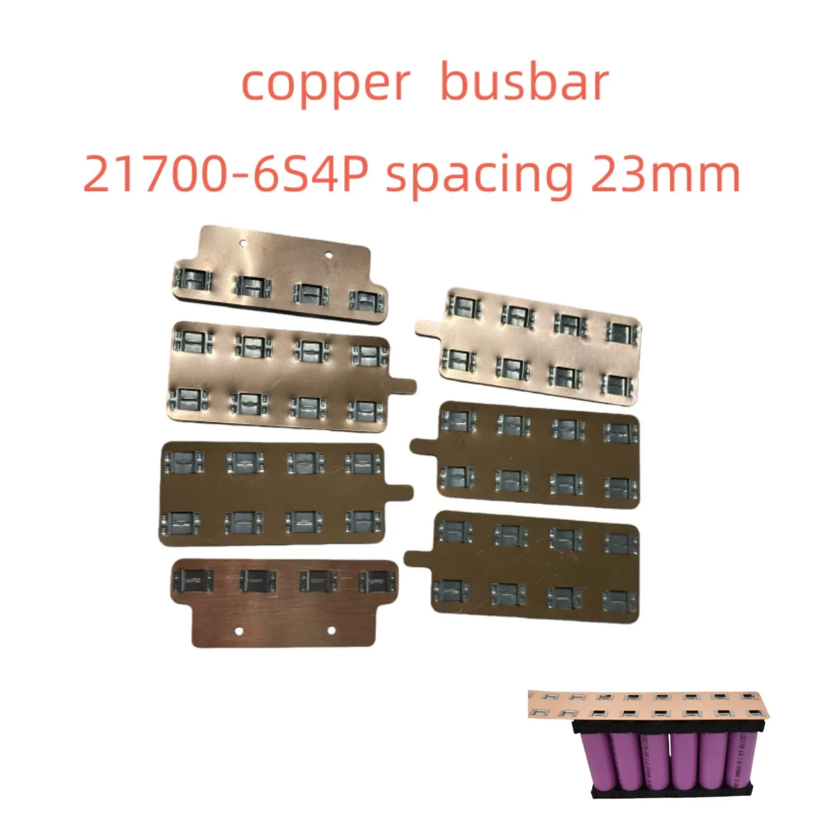 

Copper-Nickel Sandwich 21700-6S4P Copper Busbar Square Arrangement Battery Combinations Center Distances Suitable Copper Nickel