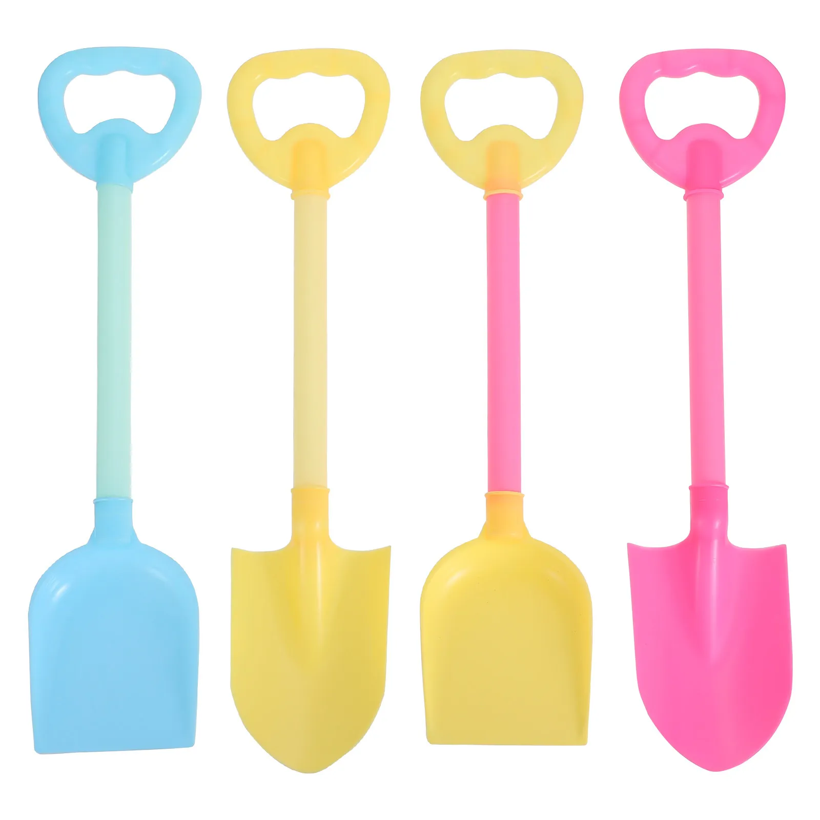 4Pcs Kids Sand Shovels Creative Beach Playthings Safe Non-Toxic Plastic Enhances Fine Motor Skills Versatile for Beach Sandbox