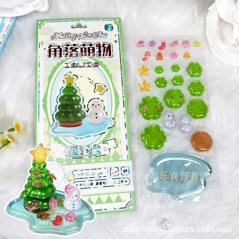 Autentici creature angolari 3d adesivi impilabili in rilievo Adesivi divertenti per albero di Natale fai da te Adesivi 3d creativi carini fatti a mano Giocattoli