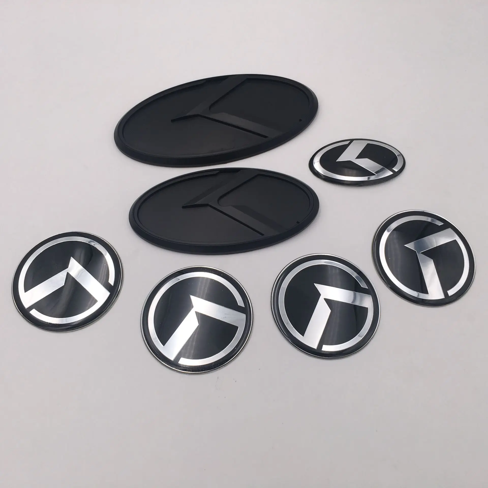 7 Pcs 3D ABS Car Wheel Center Cap Trunk Emblem K Logo Front Grill Rear Badge For KIA K5 2011-2013 Optima Forte 2009-2014 Senda