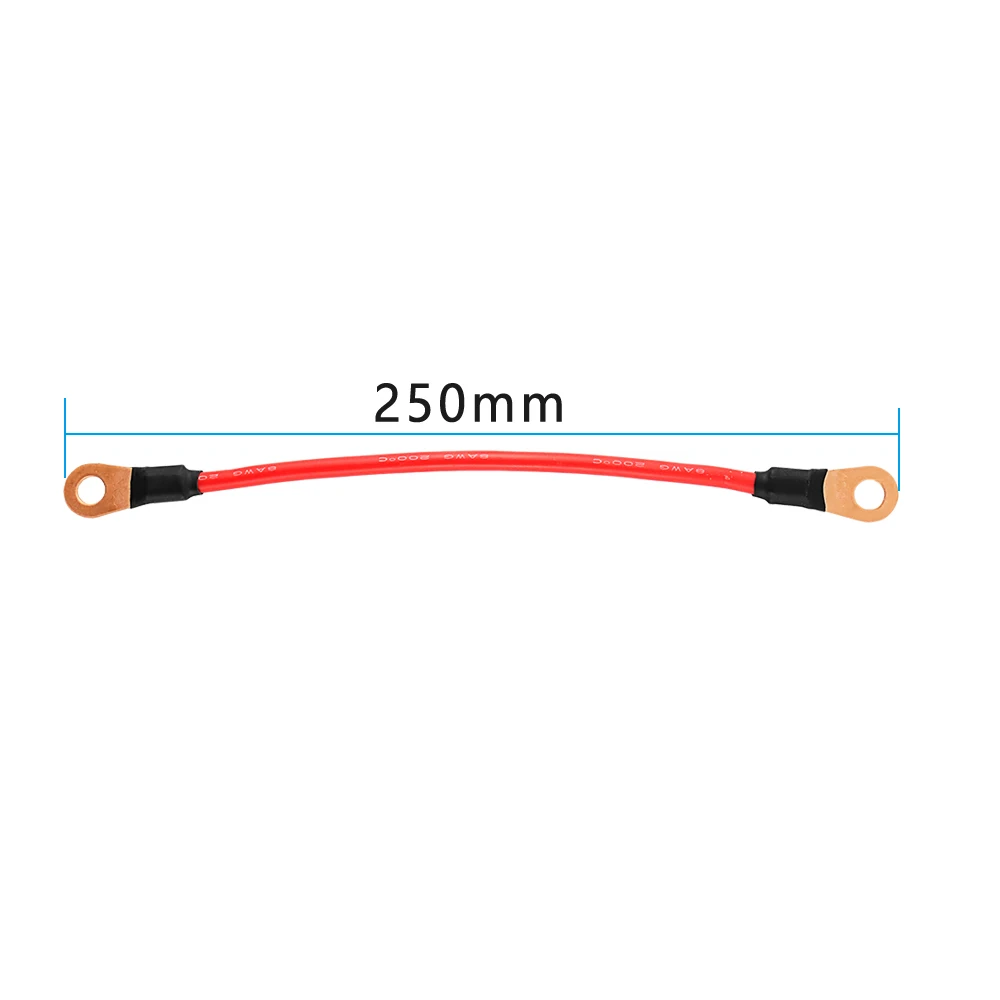 M6 Cabo De Conexão Da Bateria, Kit Terminal, Fio De Cobre, Cabo De Conector, Inversor De Carro, Fio Com Lug, 100A, 8 AWG