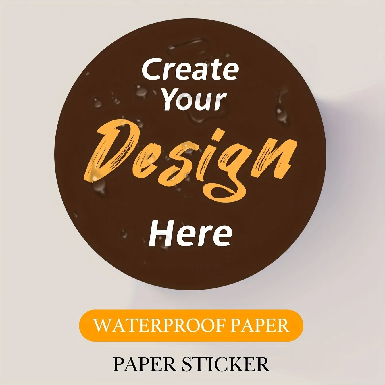 

4cm Round Customizable Stickers - 100pcs Tear-Resistant for Business Promotion & Branding